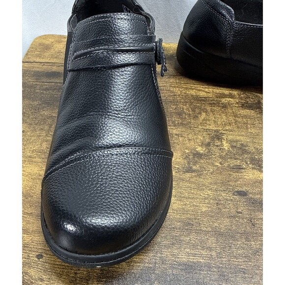 Clarks Women's Cheyn Madi Slip-On Black Leather Loafers Shoes Size 11 - Picture 10 of 15